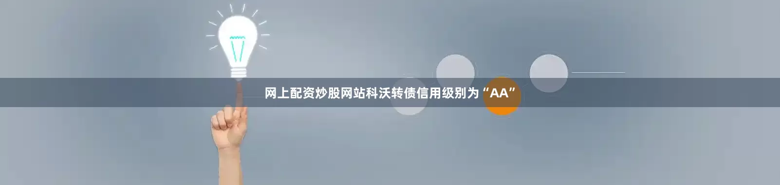 网上配资炒股网站科沃转债信用级别为“AA”