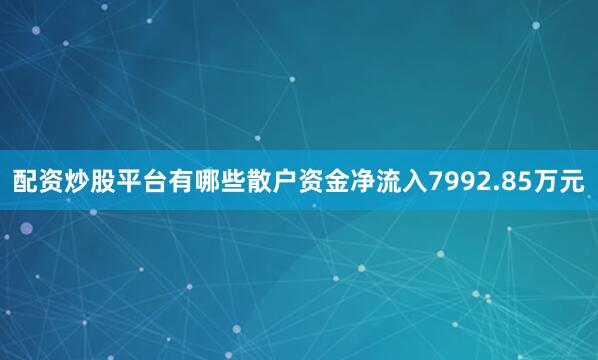 配资炒股平台有哪些散户资金净流入7992.85万元